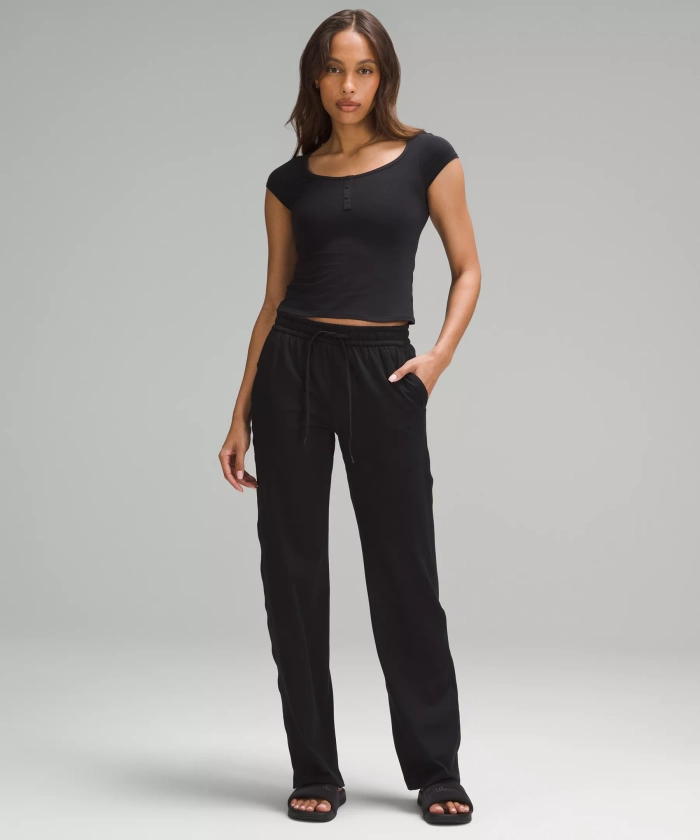 Soft Jersey Straight-Leg Mid-Rise Pant *Short | Women's Pants | lululemon