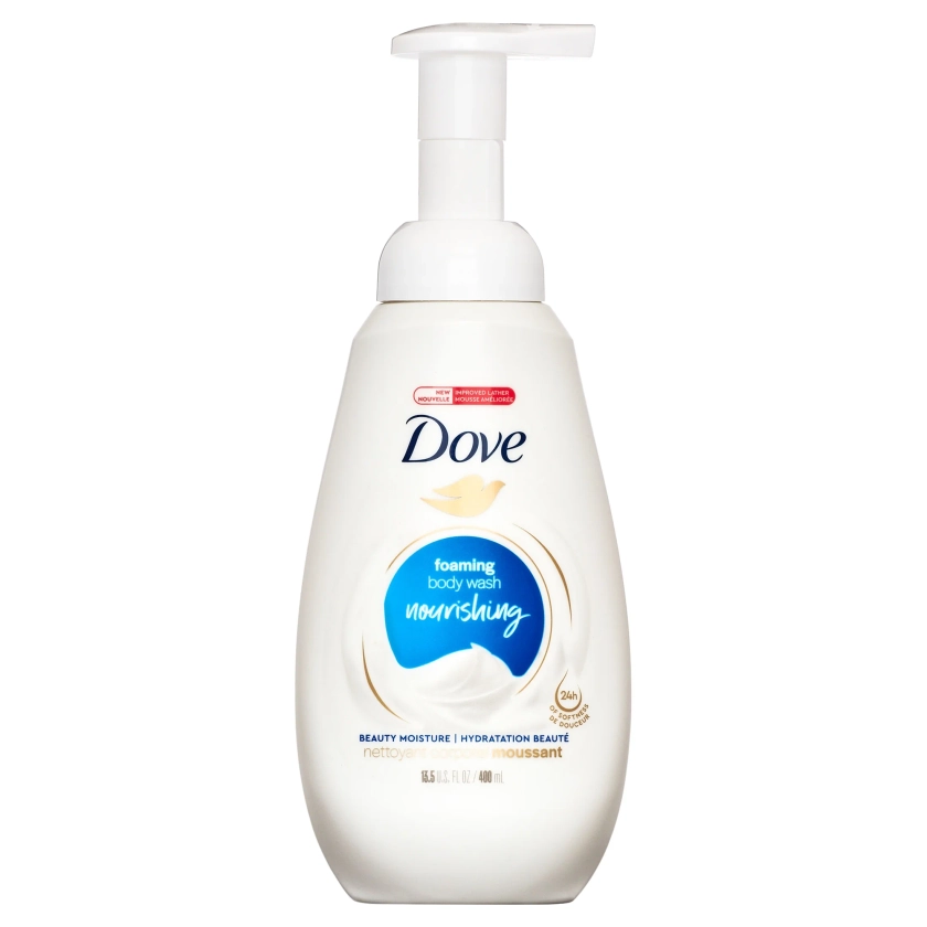 Dove Beauty Moisture Foaming Long Lasting Women's Body Wash All Skin Type, 13.5 fl oz - Walmart.com
