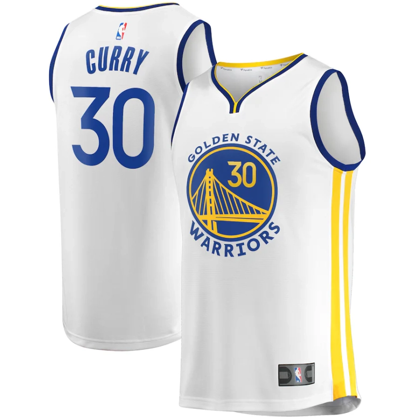 Youth Golden State Warriors Stephen Curry Fanatics White 2022/23 Fast Break Replica Player Jersey - Association Edition