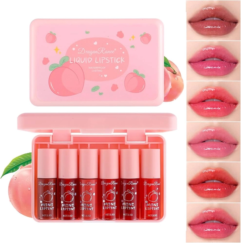 Amazon.com : Sulily 6 Colors Lip Tint Stain Korean Lip Gloss,Mini Liquid Lipstick Moisturizing Lip Color,Multi-use Lip and Cheek Tint,Natural High Pigment, Long-Lasting, Vivid Color for Women,Peach : Beauty & Personal Care