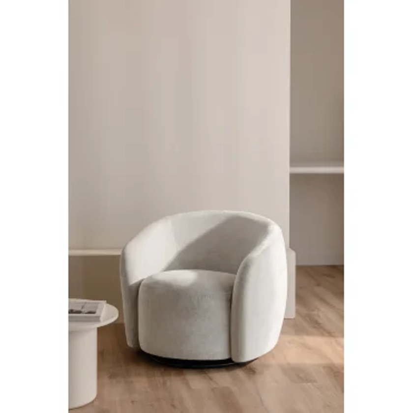 Fauteuil pivotant en chenille Mieres 