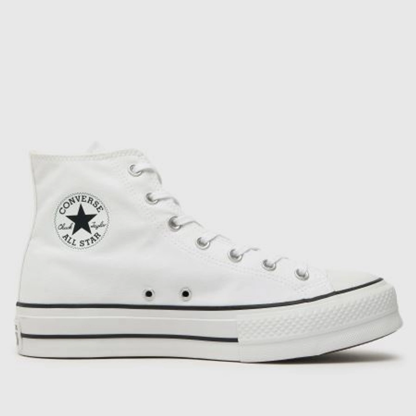 Mens White Converse All Star Lift Hi Trainers | schuh