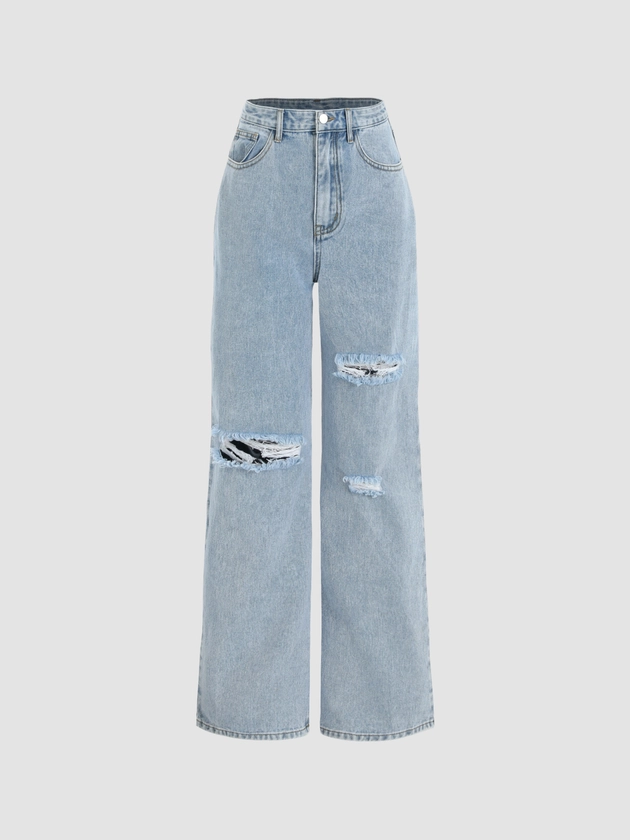 Denim Classic Ripped Jeans