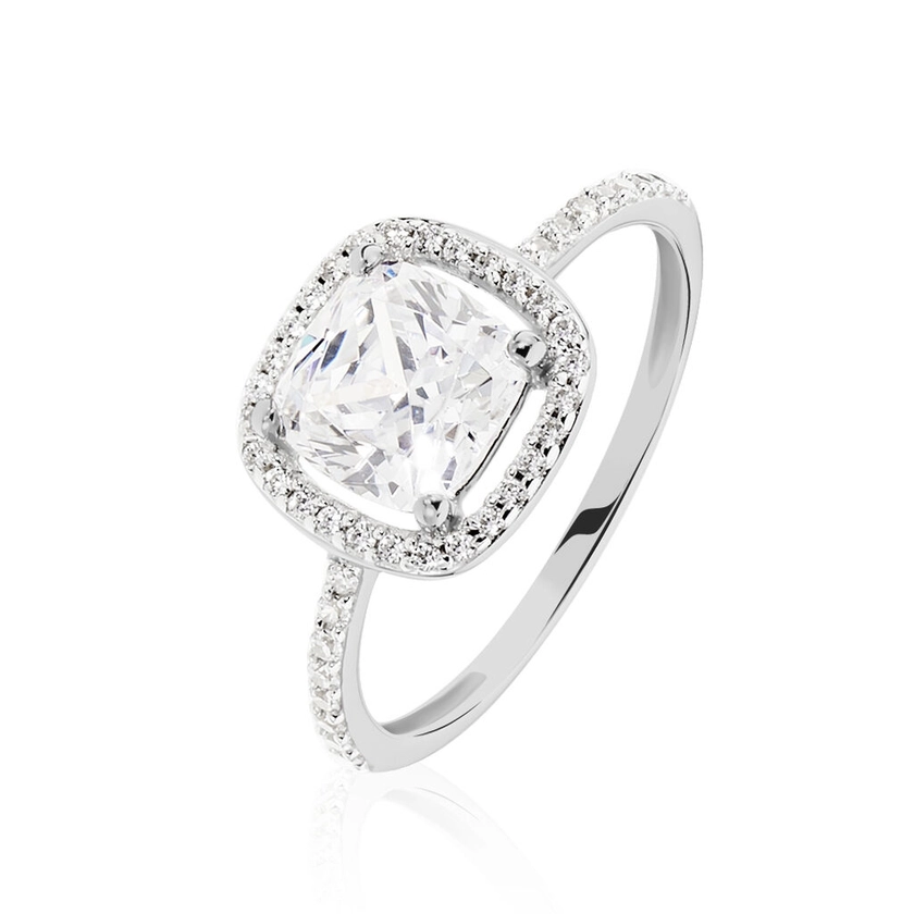 Bague Adrienne Or Blanc Oxyde De Zirconium - Histoire d'Or