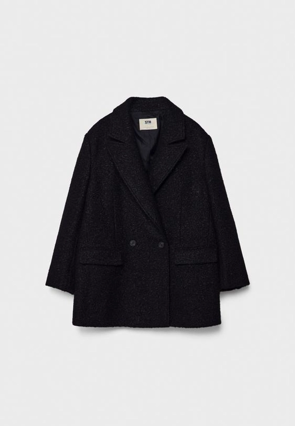 Manteau court en mouton synthétique