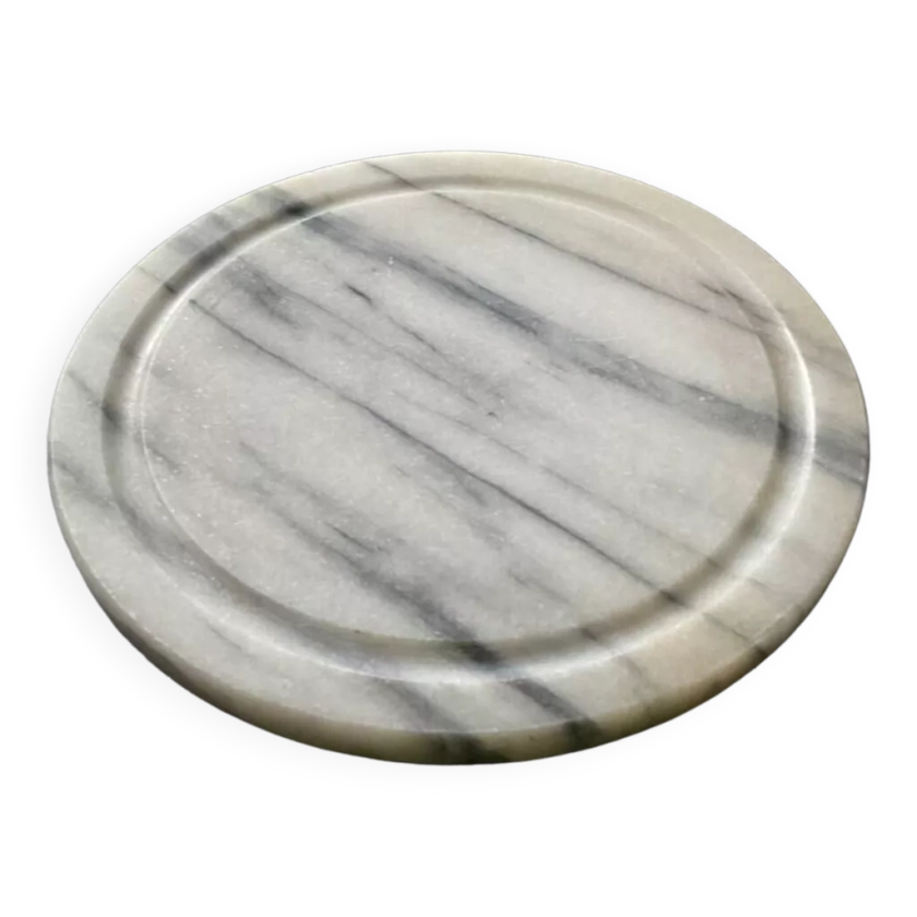 Dessous de plat vintage en marbre blanc