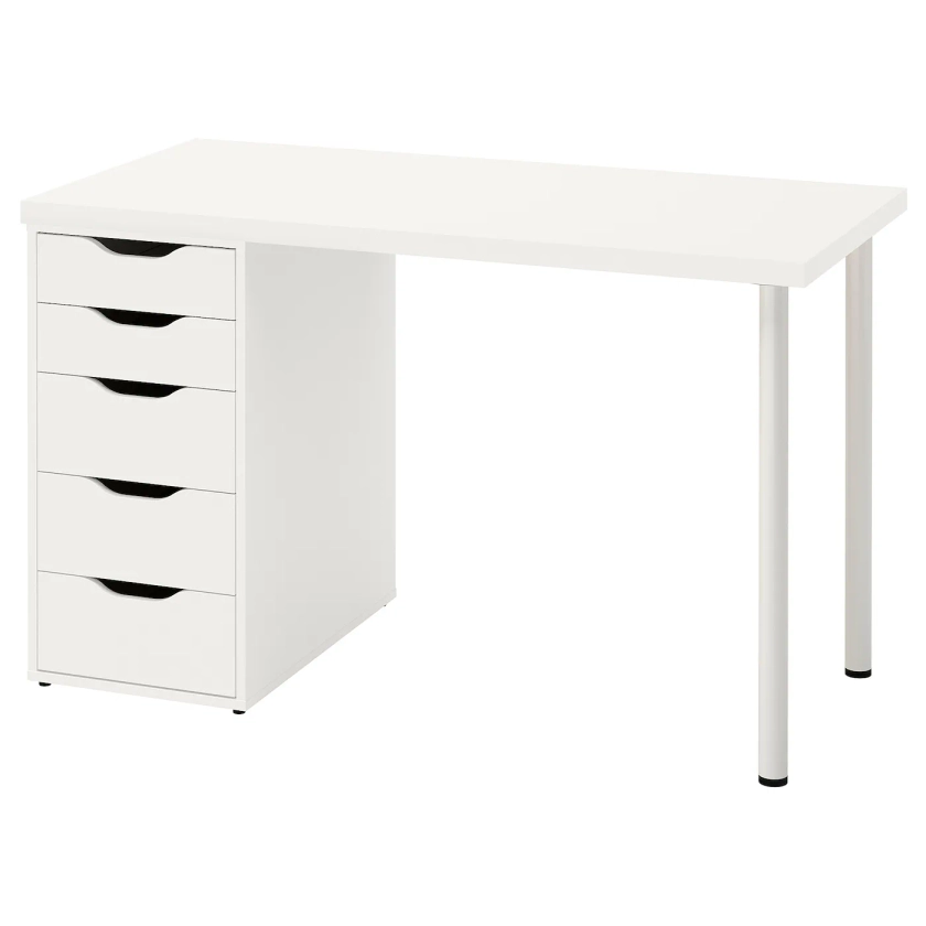 LAGKAPTEN / ALEX desk, white, 120x60 cm - IKEA