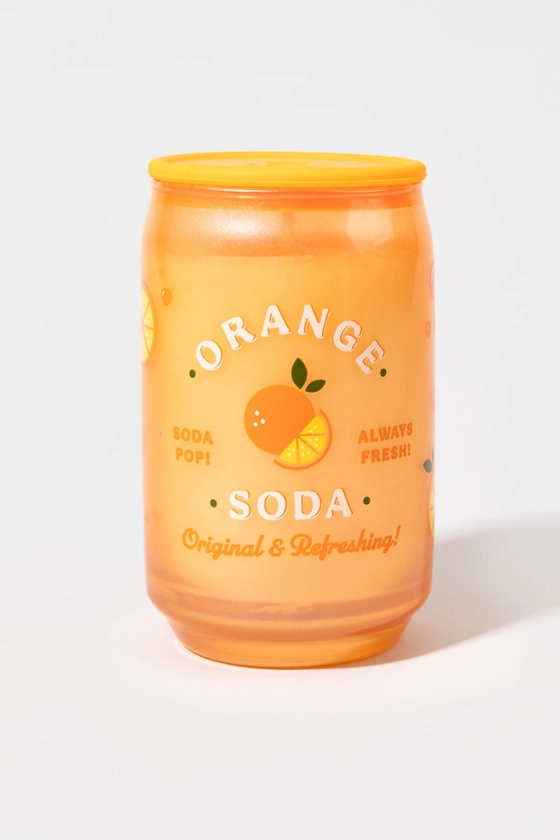 Orange Mini Soda Candle Jar