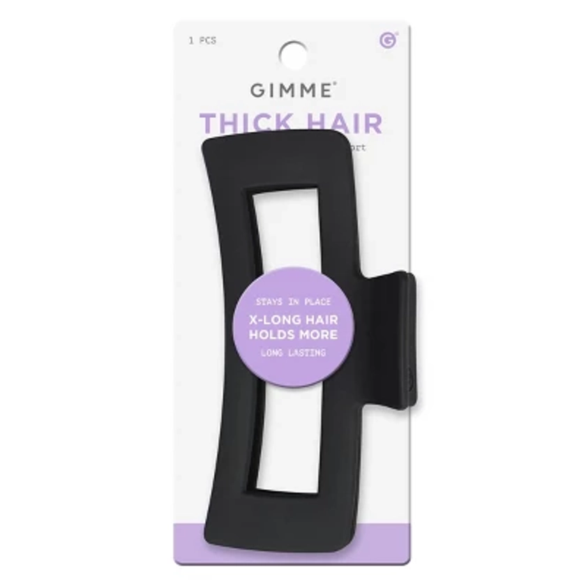 Gimme Beauty Thick Rectangle XL Claw Clip - Black