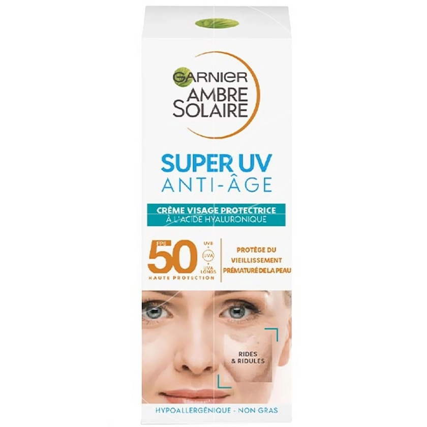 Garnier Ambre Solaire - Super UV anti-âge crème visage protectrice 50 FPS - 50ml