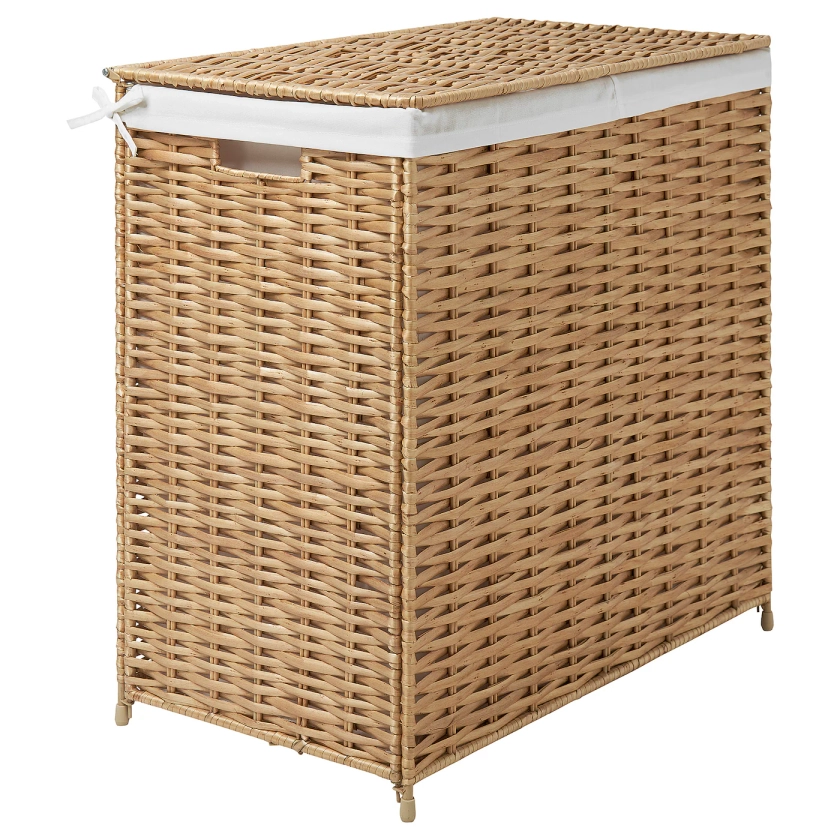 NATTGIBBA Laundry basket - willow/handmade 100 l (26 gallon)