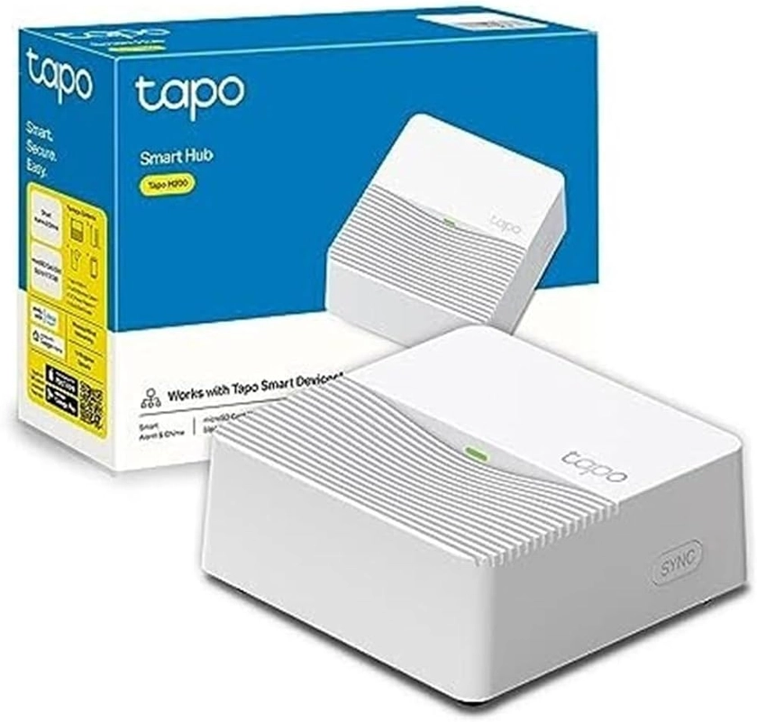 Tapo Smart Hub avec sonnerie Tapo H200, pour Tapo caméras/capteurs/boutons, connectez jusqu'à 64 appareils intelligents, 19 sonneries, Plug & Play