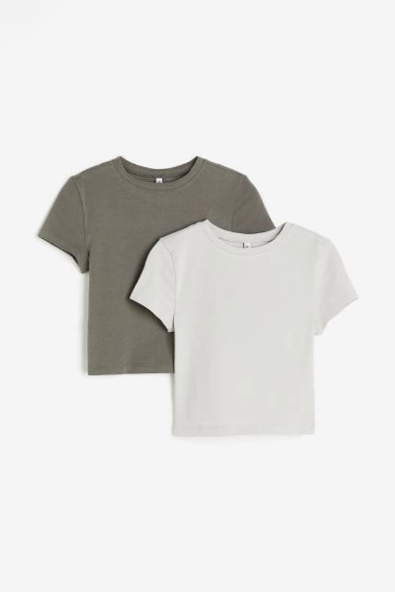 2-pack Crop T-shirts