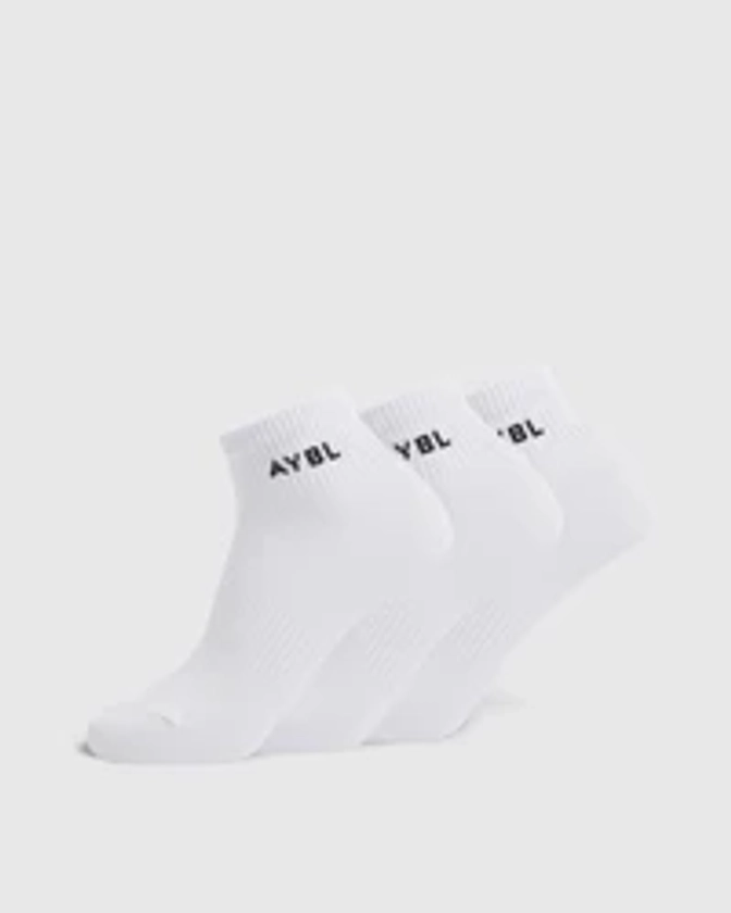 Everyday Ankle Socks (3 Pack) - White
