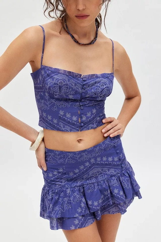 Kimchi Blue Eloise Crop Top & Mini Skirt Set