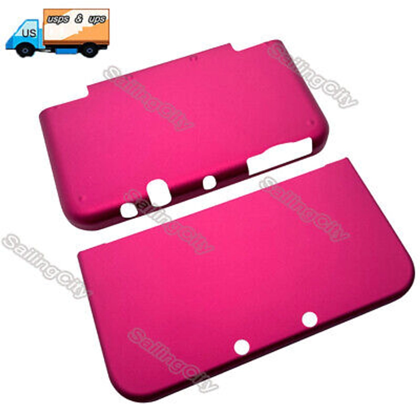 For Nintendo New 3DS XL LL Aluminum A&E Housing Shell Cover Faceplate Rose Red | eBay