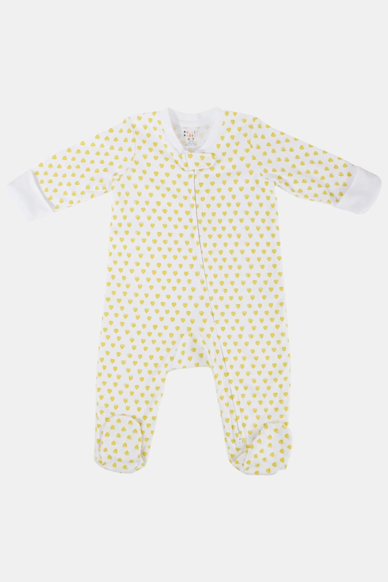 Infant Hearts Zipper Footie | Roller Rabbit