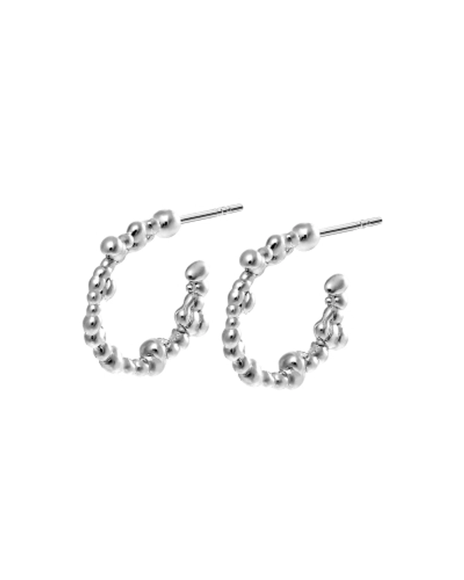 Bubbles earrings silver