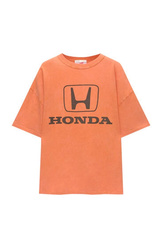 T-shirt orange Honda