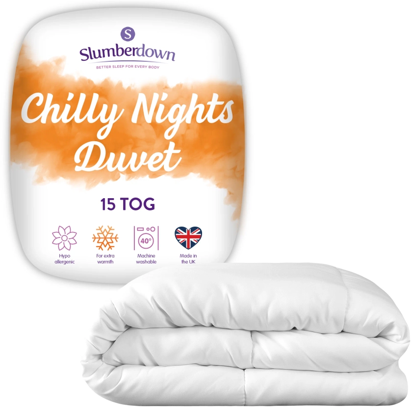 Chilly Nights 15 Tog Extra Warm & Thick Heavyweight Winter Machine Washable Hypoallergenic Duvet