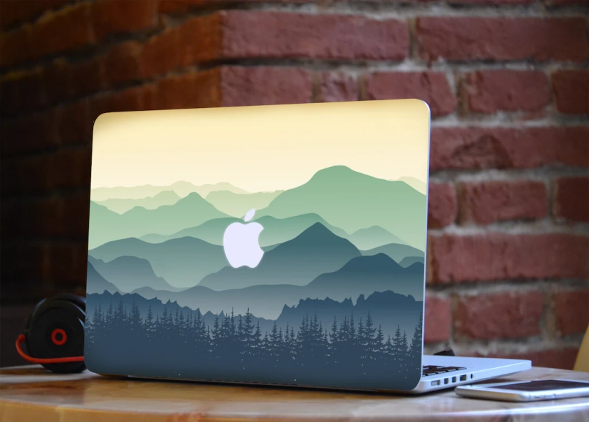 Peau de forêt pour Macbook Blue Skin Macbook Mountain décalque Macbook Vinyl autocollants pour Macbook Air 13 Macbook Retina 15 Macbook Pro