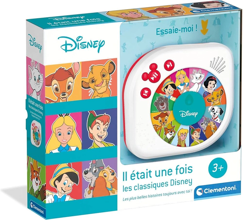 Clementoni - Il Était Une Fois - Les Classiques Disney - Jouet Electronique - Conteur d'Histoires - Plus d'1 Heure de Contenu - pour Enfants à Partir de 3 Ans