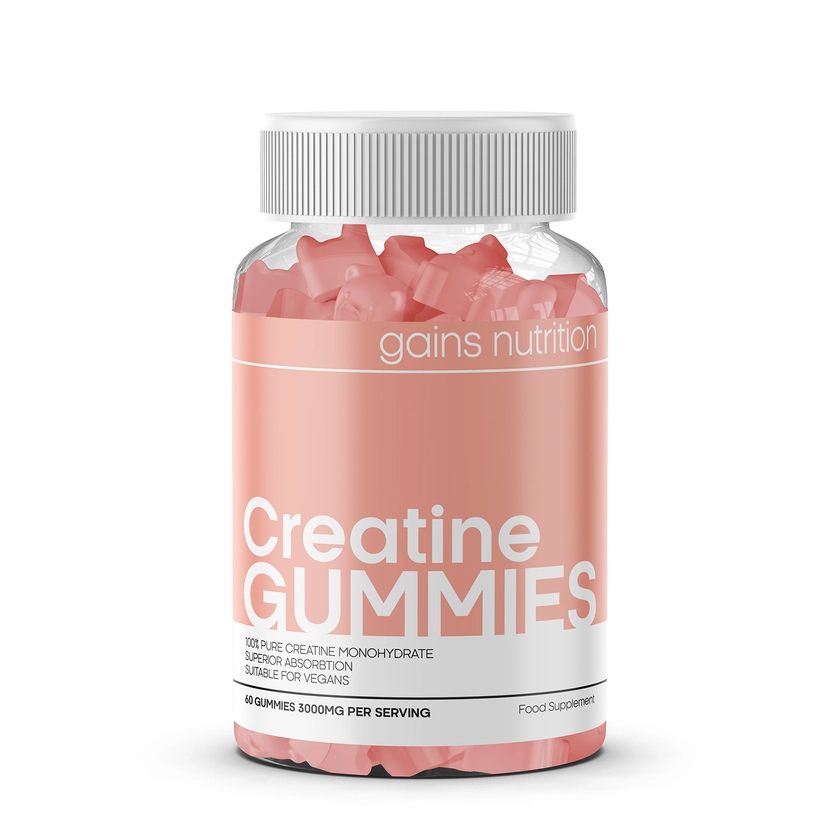Creatine Gummies, 3 Grams per serving, Peach Flavour