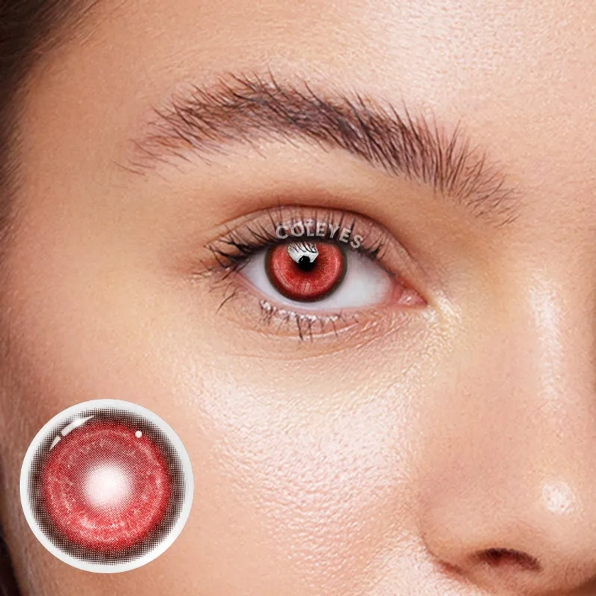 Coleyes Cosmic Red 6-Month Prescription Cosplay Colored Contacts