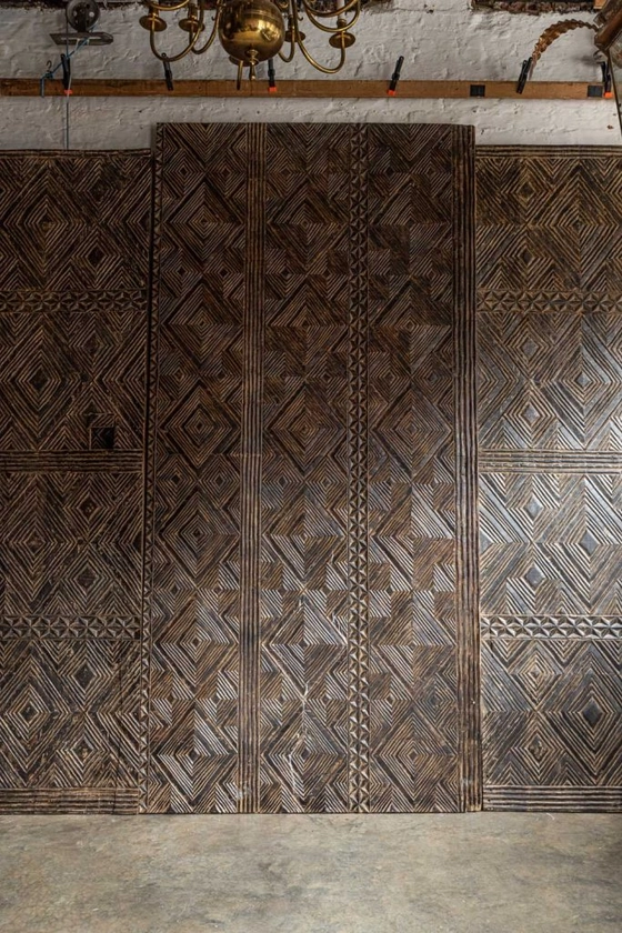 Hand-carved Geometric Panels / Sq M #8320 - Retrouvius