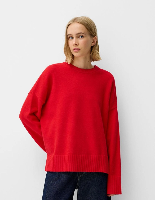 Pull col rond Bershka