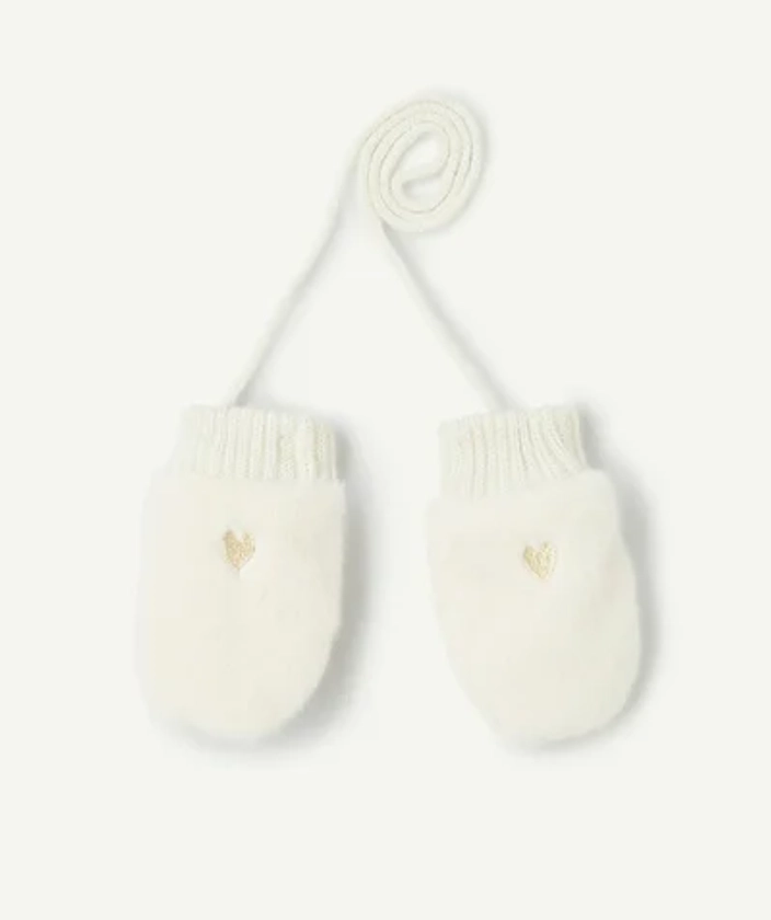 Moufles bébé fille en fibres recyclées tout doux blanc - whisper white | TAO Kids by Tape à l'œil