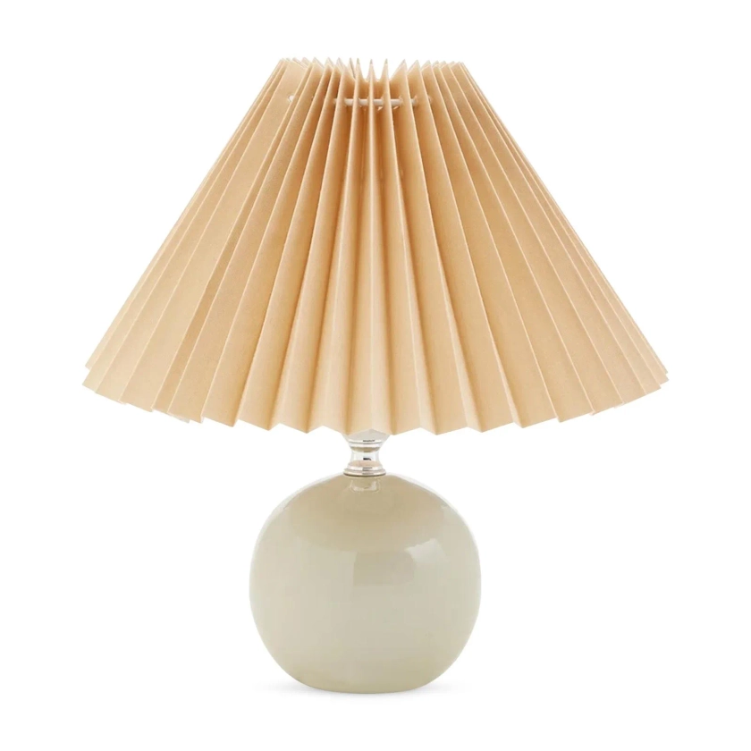 Pistachio, Ceramic Table Lamp with Pleated Shade | MUST