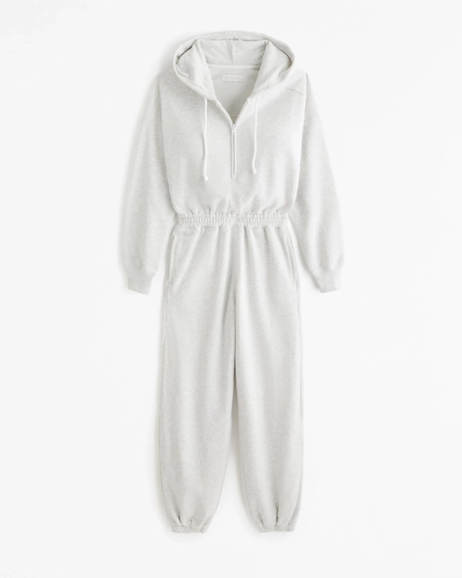 Women's Long-Sleeve Hooded Fleece Jumpsuit | Women's Dresses & Jumpsuits | Abercrombie.com