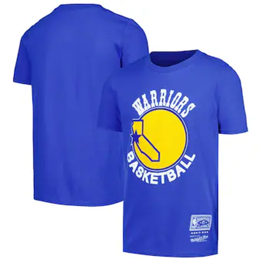 Youth Golden State Warriors Stephen Curry Nike Royal Logo Name & Number Performance T-Shirt