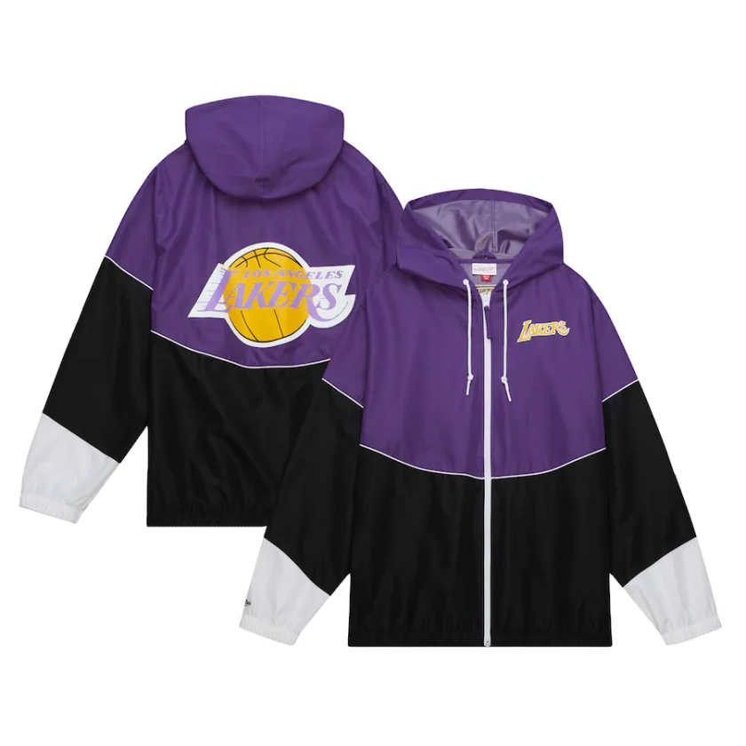 Los Angeles Lakers Home Team Lightweight Windbreaker By Mitchell & Ness - Mens