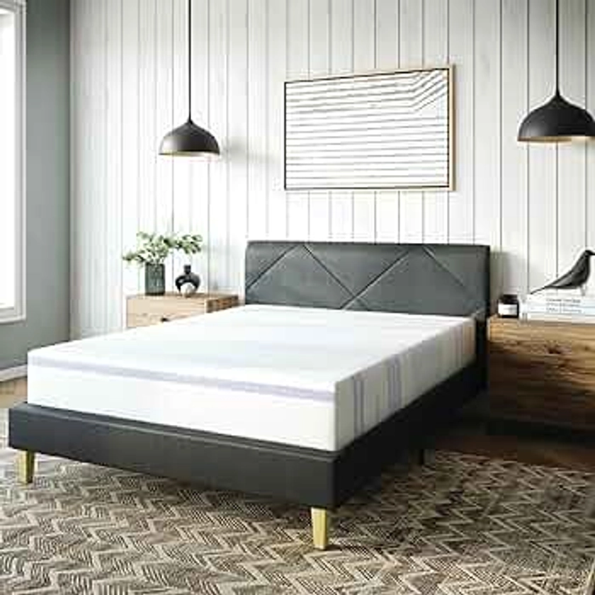 Vibe Gel Memory Foam Mattress, 12-Inch CertiPUR-US Certified Bed-in-a-Box, Full, White