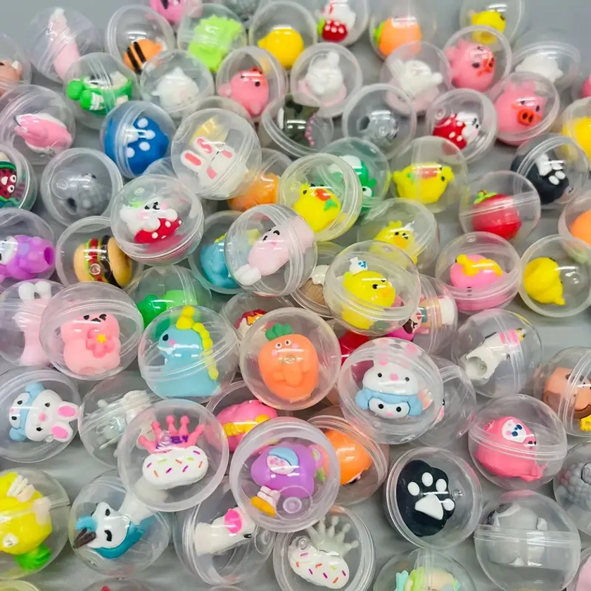 50pcs Mixed Mini Dolls In Transparent Containers - Ideal For Gumball Machines, Celebration Giveaways & Mystery Rewards, Suitable For 12-14 Year Olds