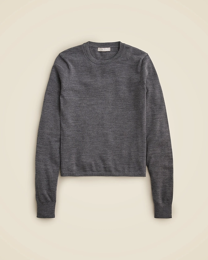 Carolyn fitted crewneck sweater in merino wool