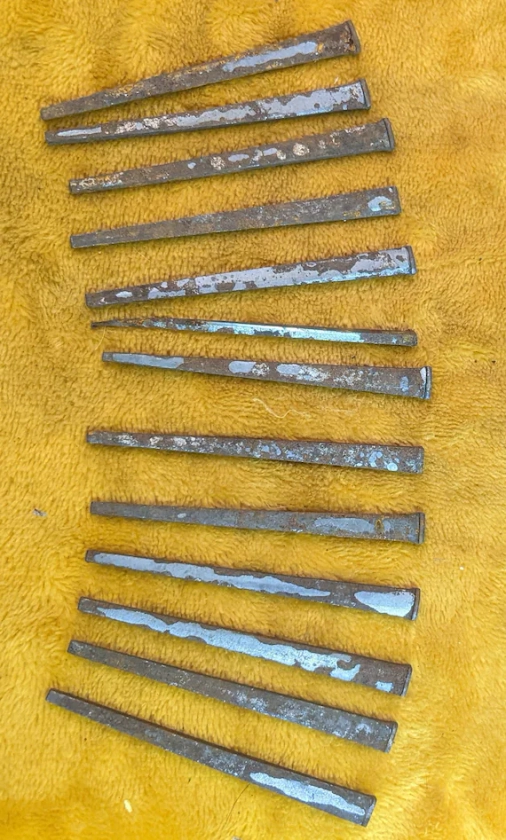 Real “coffin nails” or “square headed nails” for spell work.