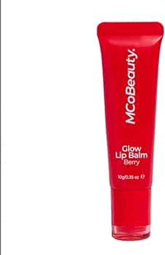 MCoBeauty Glow Lip Balm, Berry, Nourishing Tint for Luscious Lips, Vegan, Cruelty Free Cosmetics