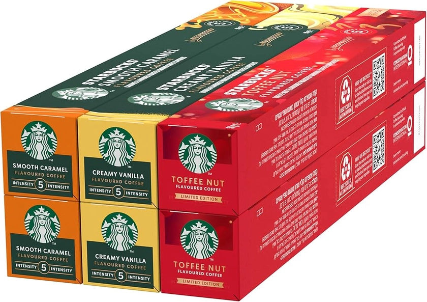 STARBUCKS Seasonal Festive Variety Pack by Nespresso, Coffee Capsules 6 x 10 (60 Capsules) - Amazon Exclusive : Amazon.co.uk: Grocery