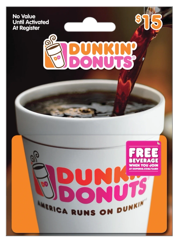 Dunkin Donuts $15 Gift Card