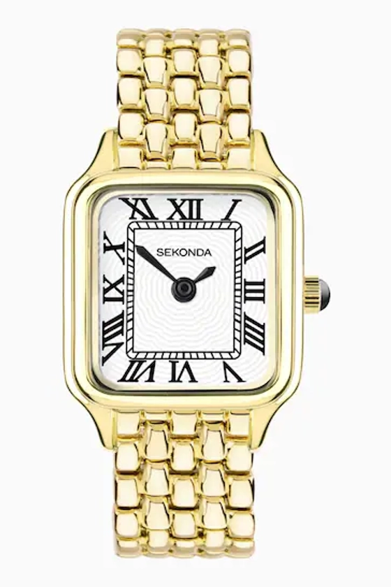 Buy Sekonda Womens Monica 30mm Analogue Gold Tone Watch With Case And Alloy Bracelet With White Dial from the Next UK online shop