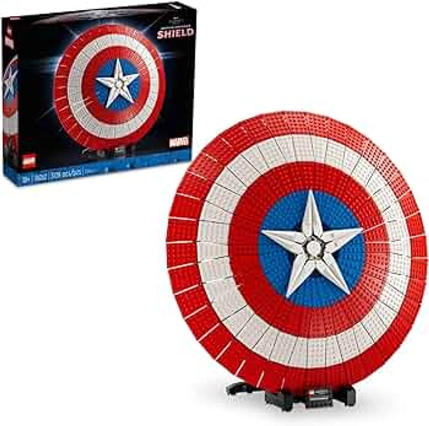 LEGO Marvel Captain America’s Shield 76262 Model Kit for Adults, Collectible Replica of Captain America’s Iconic Shield, This Disney Marvel Building Set for Adults Makes a Great Graduation Gift