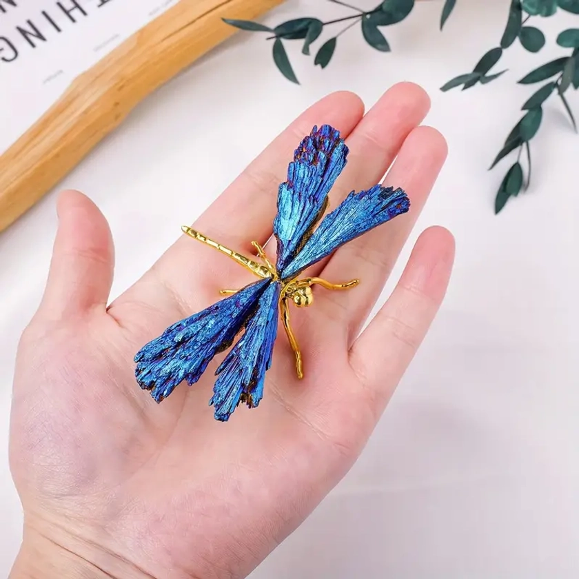 Natural Electroplated Dragonfly Ornament - Temu