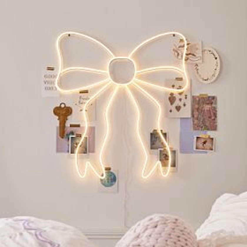 LoveShackFancy Bow Neon Wall Sign