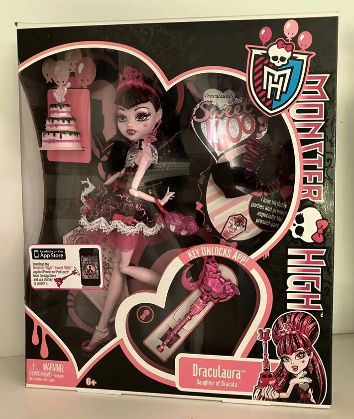 Mattel Monster High Draculaura's Sweet 1600 Draculaura Doll 2011 New in Box