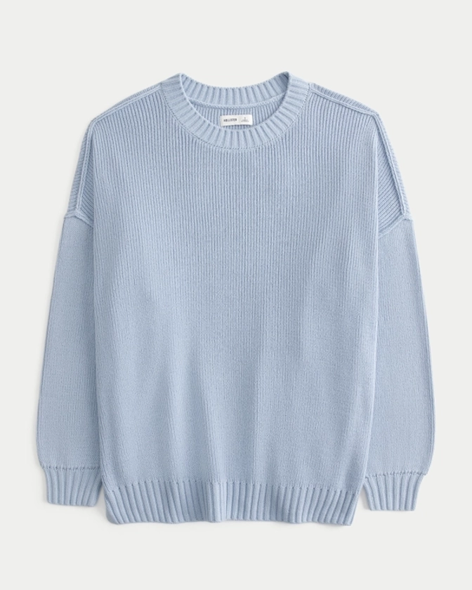 Women's Oversized Crew Sweater | Women's Tops | HollisterCo.com