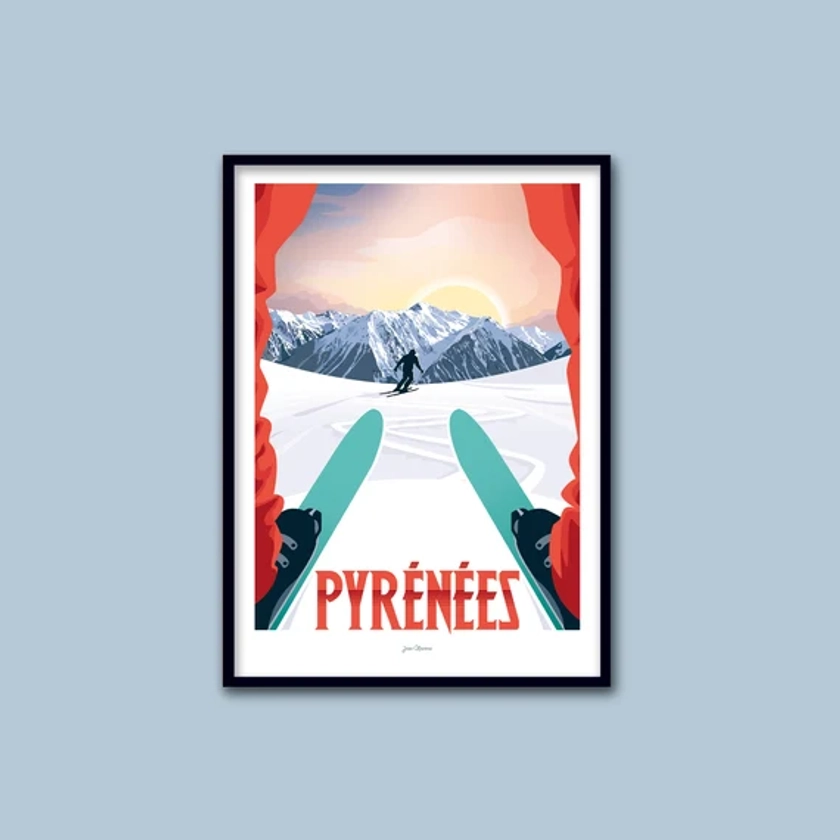 Affiche  Pyrénées  Saint-Lary / Poster vintage / Art mural / - Etsy France