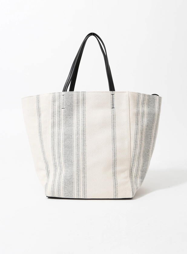 Tote Phantom en Toile Rayée | Authentique & Vintage | ReSee